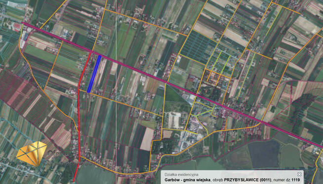 Działka budowlana Przybysławice gm. Garbów,