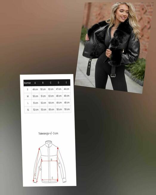 Kurtka skórzana z futerkiem