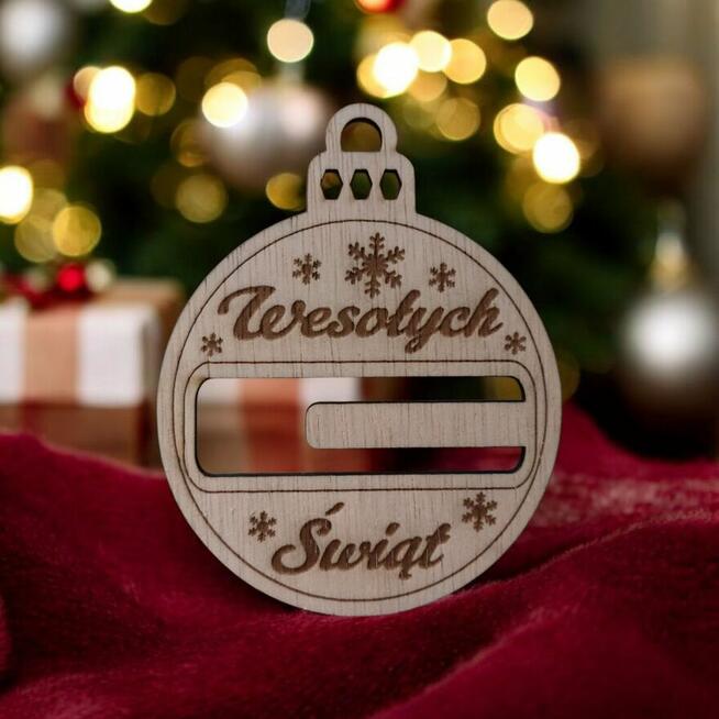 Drewniany Bon Podarunkowy, Prezent na Święta