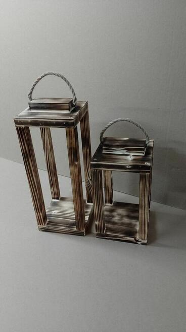 Lampion opalany 2szt latarnia drewniana drewniany XXL