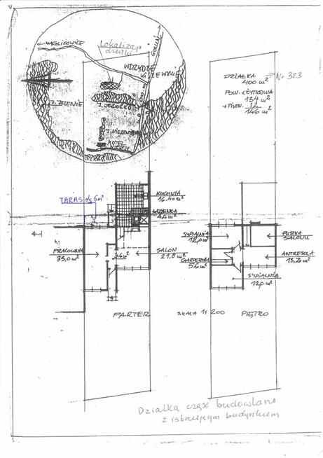 Piętrowy dom z dużą działką nad jeziorem Wdzydze Kaszuby