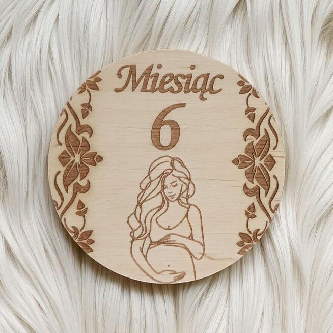 Drewniane Tabliczki z Miesiącami Do Sesji Ciążowych
