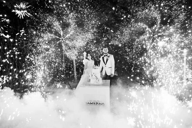 Fotobudka 360. Fotobudka. Ciężki Dym. Fontanny Iskier. Napis