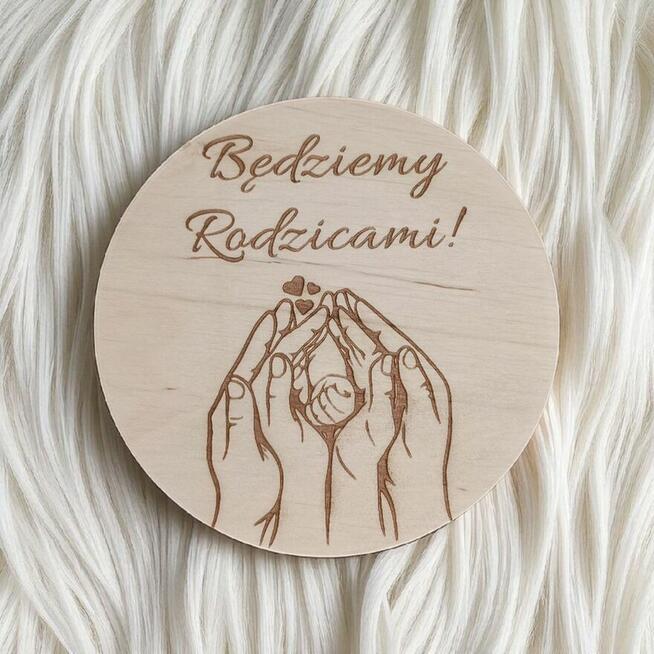 Drewniane Tabliczki z Miesiącami Do Sesji Ciążowych