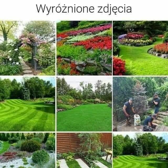 Dwóch mężczyzn.Zakladanie ogrodów, sprząta