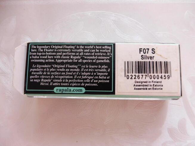 Wobler Rapala Original 7cm F07 S Silver