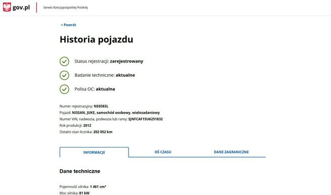 Nissan Juke Zarejestrowany Ubezpieczony