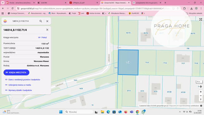 Działka budowlana Warszawa gm. Wawer Wawer, Mydlarska