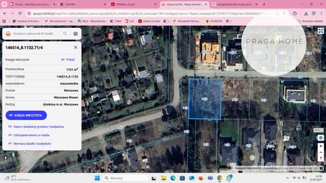 Działka budowlana Warszawa gm. Wawer Wawer, Mydlarska