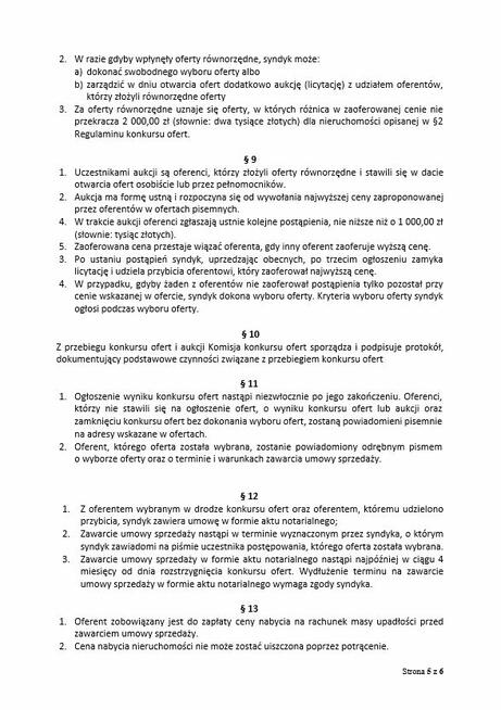 Syndyk sprzeda nieruchomość w miejscowości Jankowice