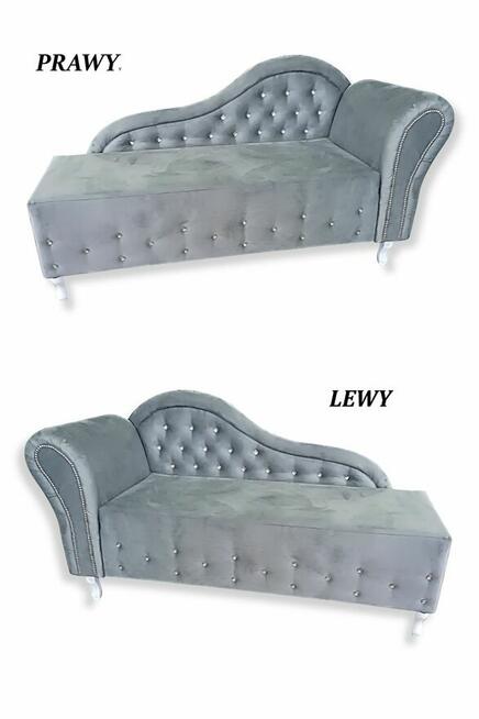 Szezlong Kanapa Sofa Glamour strona prawa lewa