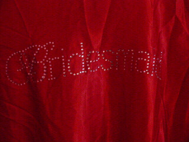 Damski, satynowy,czerwony szlafrok