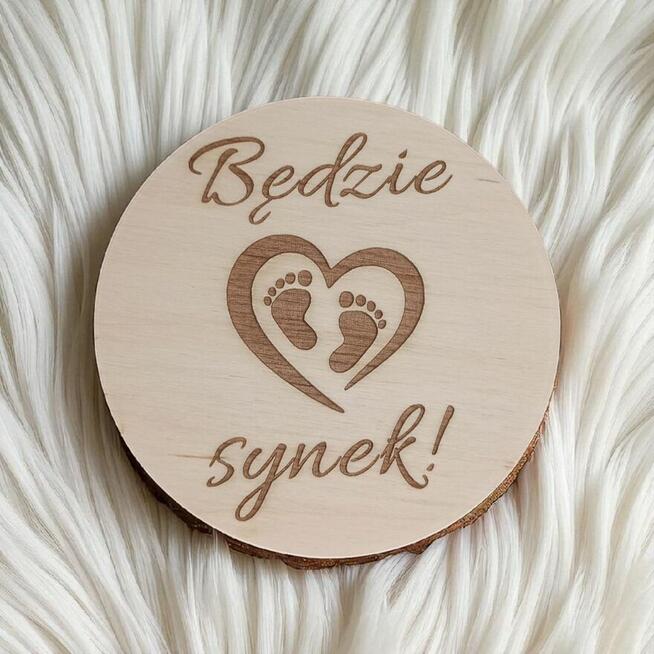 Drewniane Tabliczki z Miesiącami Do Sesji Ciążowych