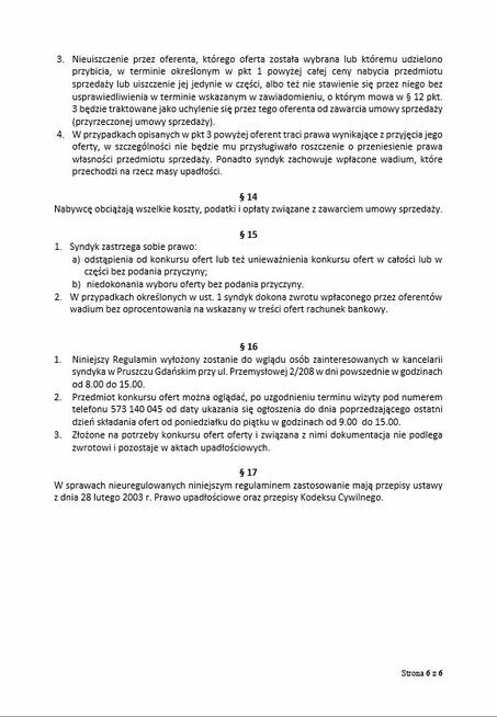 Syndyk sprzeda nieruchomość w miejscowości Jankowice