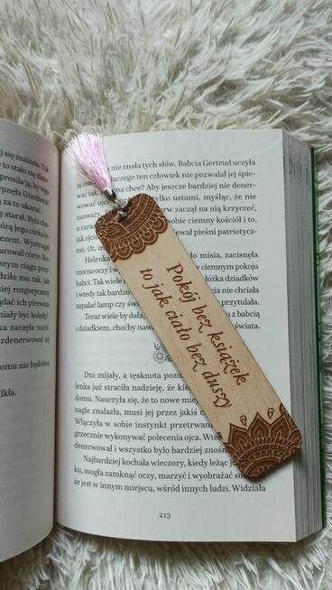 Drewniana Grawerowana Zakładka do Książki