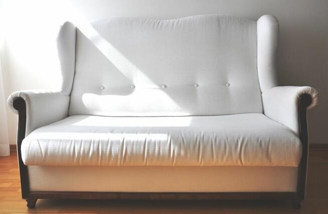 Sofa 2 os. z funkcją rozkładania i puf RADPOL