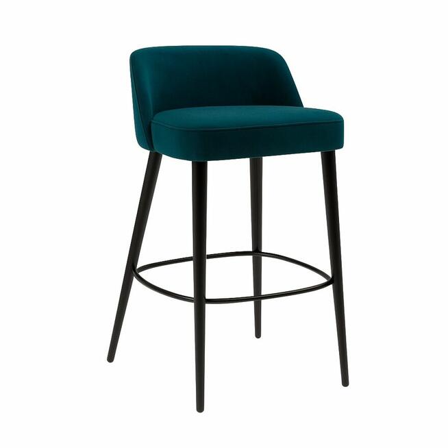 Krzesło Hoker Barowy PREMIUM Turkusowy EM-3