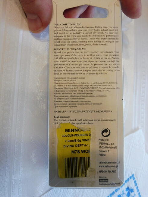 Wobler Salmo Minnow 7cm 8g, kolor Wounded Dace