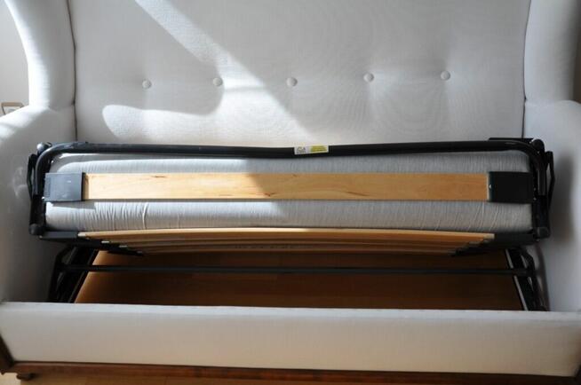 Sofa 2 os. z funkcją rozkładania i puf RADPOL