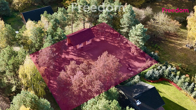 Działka w lesie z zabudową – Wędzina