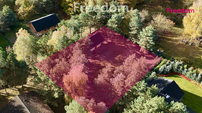 Działka w lesie z zabudową – Wędzina