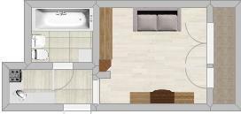 Kawalerka z balkonem- Gagarina, Ustronie