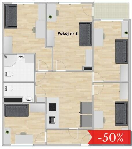 Bolesławiecka 15, Stare Miasto, pokój z balkonem