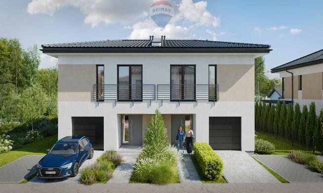 Nowoczesny dom bliźniak 2_2B w Łazach bez PCC