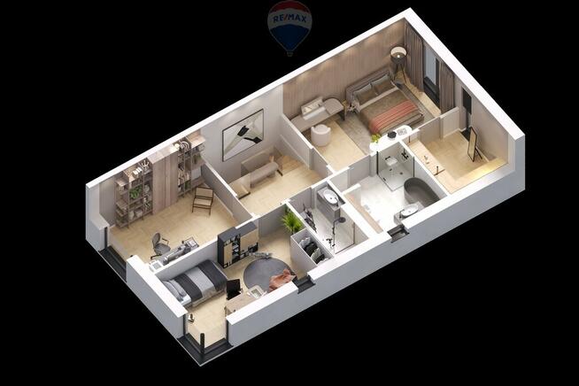 Nowoczesny dom bliźniak 2_2B w Łazach bez PCC