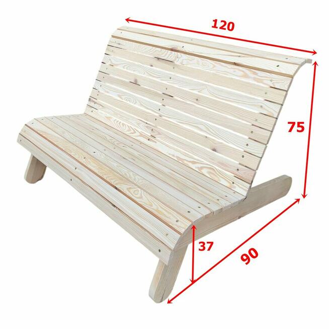 Ławka ogrodowa drewniana – solidna, wygodna i stylowa! 120x3