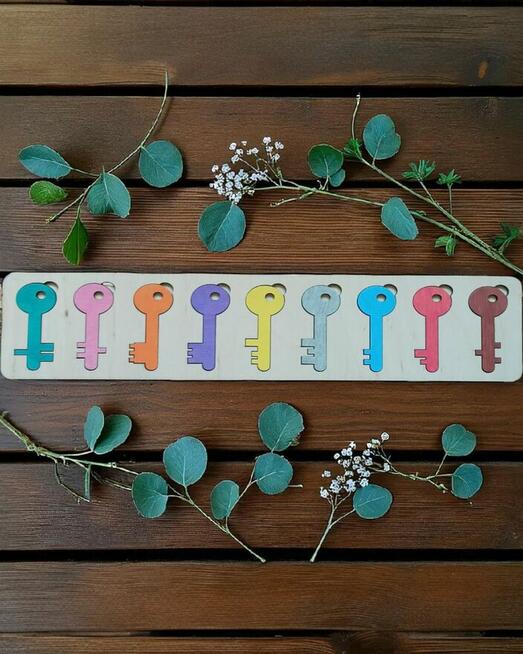 Drewniana Układanka Sensoryczna Dla Dzieci, Montessori