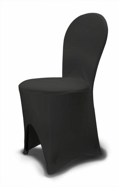 Czarny elastyczny pokrowiec na krzesło Wenus