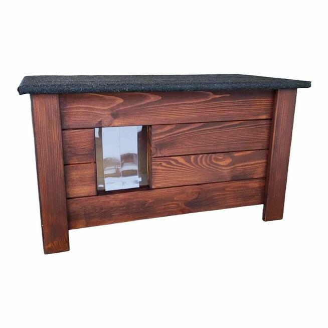 BUDA DLA KOTA PSA OCIEPLANA DREWNIANA CAŁA DOMEK PSA