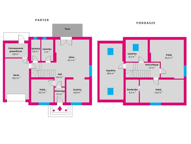 Dom bliźniak 178 m², garaż, bardzo dobry stan