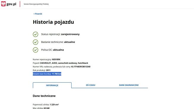 Chevrolet Aveo Benzyna Zarejestrowany Ubezpieczony