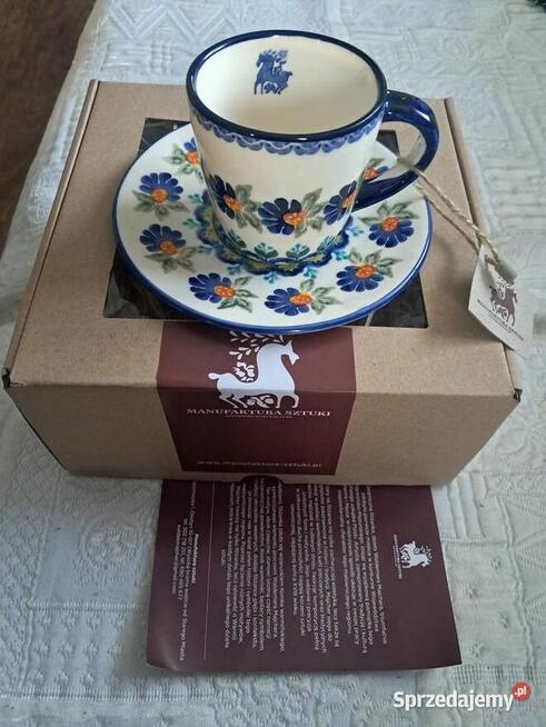 Ceramiczna filiżanka ze spodkiem Manufaktura Sztuki
