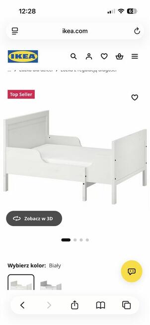 Łóżko dziecięce drewniane białe