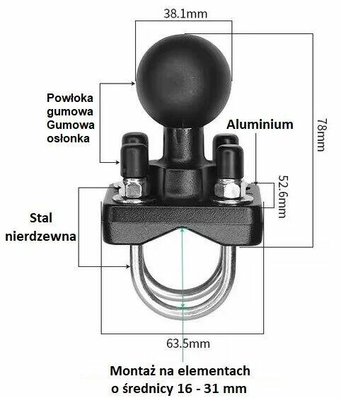 Uchwyt do sterownika komputera opryskiwacza rozsiewacza siew