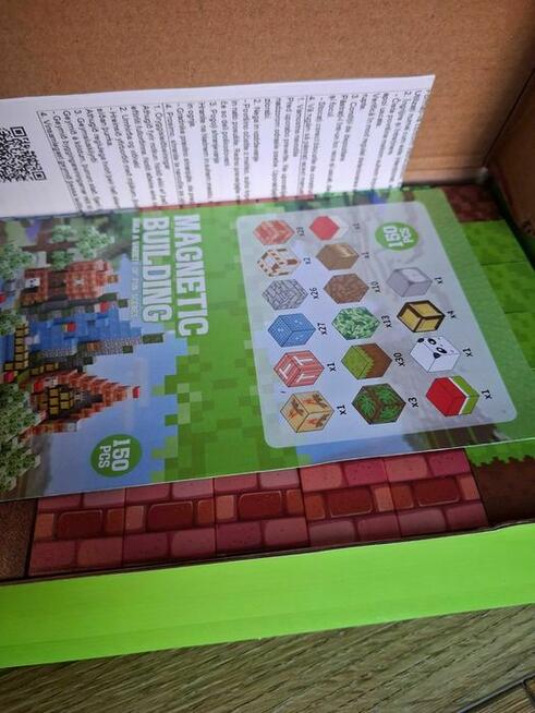 Klocki magnetyczne 150 szt. / Minecraft / Nowe