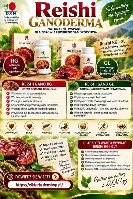 Postaw na naturę – poznaj Reishi i spirulinę DXN !!!