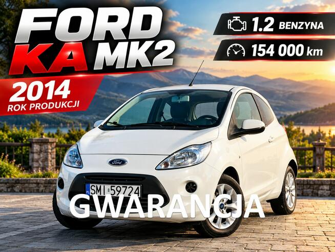 Ford KA MK2 1.2 Benzyna 69 KM | 2014 | 154 000 km | Klimatyzacja