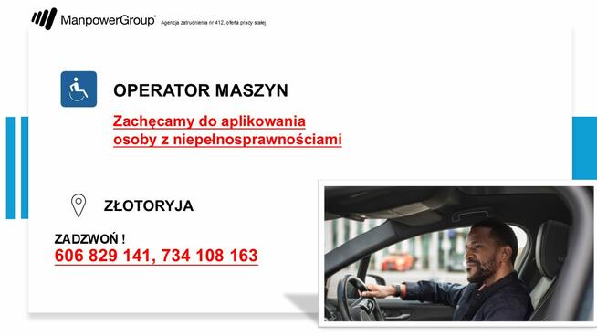 Operator/ka maszyn, Złotoryja