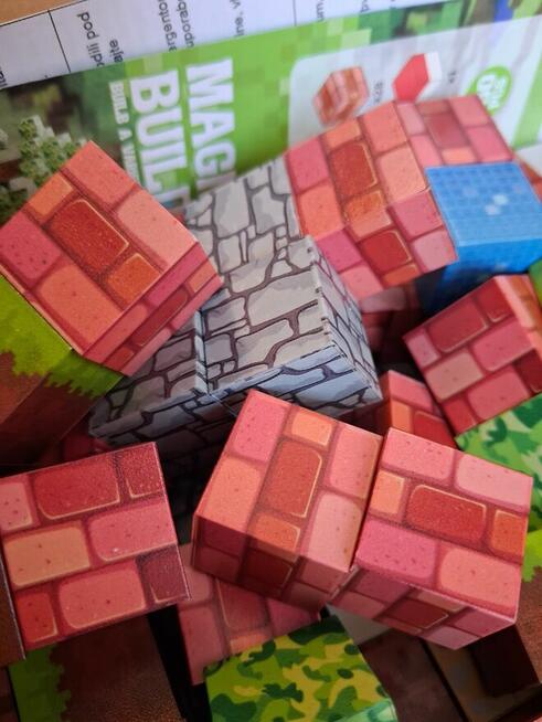 Klocki magnetyczne 150 szt. / Minecraft / Nowe