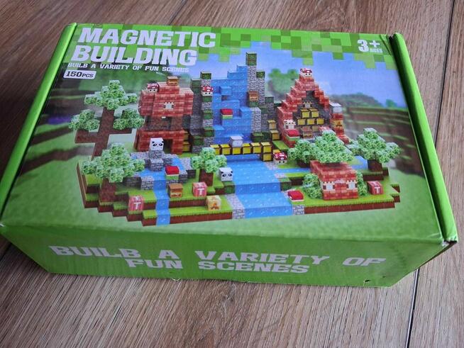 Klocki magnetyczne 150 szt. / Minecraft / Nowe