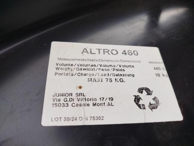 Box dachowy Taurus Altro 460 czarny matowy - dwustronnie otw