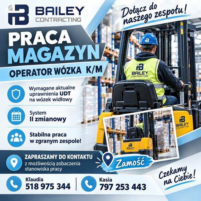 Magazynier - Operator wózka widłowego k/m