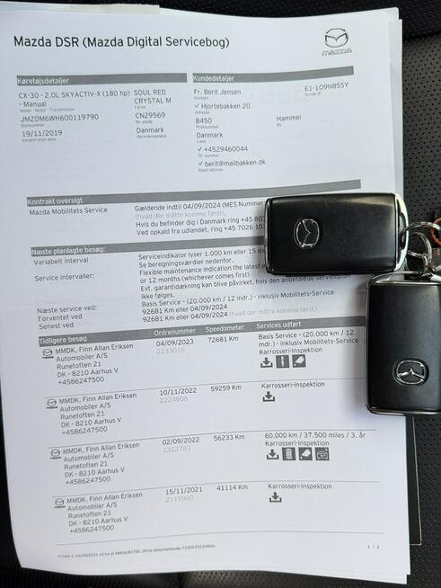 Mazda CX-30 FULL*NAVI*HUD*Kamera*360*Czujniki*Parkowania*Grzane*Fotele*Serwis*ASO*