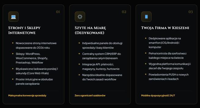 Pozycjonowanie Stron SEO Aplikacje CRM ERP Strony Aplikacja