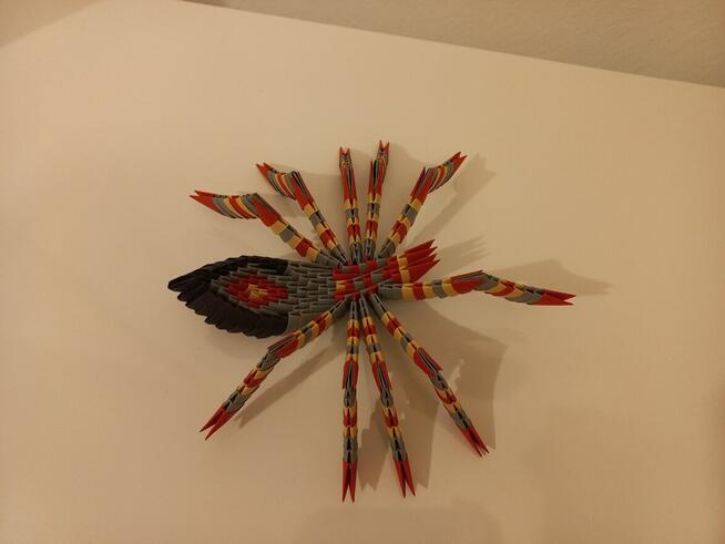 Tarantula pająk origami rękodzieło - prezent dekoracja
