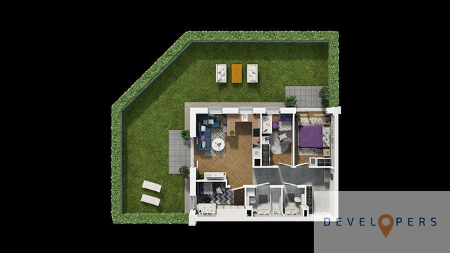 Nowy apartament w Centrum miasta 4 pokoje z własnym orgódkiem